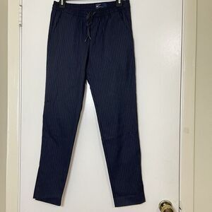GAP navy blue pinstripe drawstring casual jogger pants size US 0